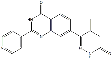 2-(4-Pyridyl)-7-[(1,4,5,6-tetrahydro-4-methyl-6-oxopyridazin)-3-yl]quinazolin-4(3H)-one 结构式