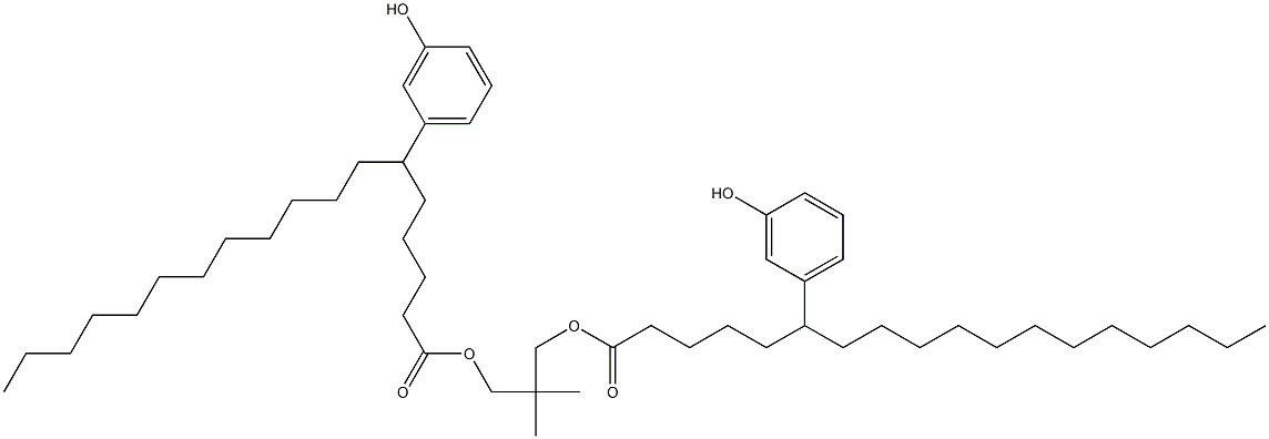 Bis[6-(3-hydroxyphenyl)stearic acid]2,2-dimethylpropane-1,3-diyl ester Struktur