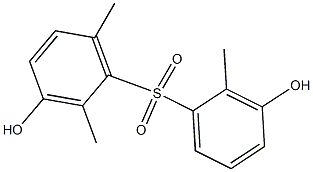 3,3'-ジヒドロキシ-2,2',6-トリメチル[スルホニルビスベンゼン] 化学構造式