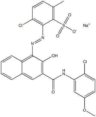 3-Chloro-6-methyl-2-[[3-[[(2-chloro-5-methoxyphenyl)amino]carbonyl]-2-hydroxy-1-naphtyl]azo]benzenesulfonic acid sodium salt|