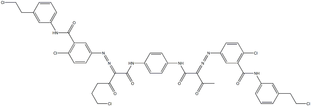 3,3'-[2-(2-Chloroethyl)-1,4-phenylenebis[iminocarbonyl(acetylmethylene)azo]]bis[N-[3-(2-chloroethyl)phenyl]-6-chlorobenzamide]|