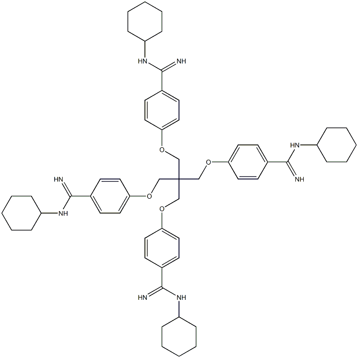 4,4',4'',4'''-[Methanetetrayltetrakis(methyleneoxy)]tetrakis(N1-cyclohexylbenzamidine)