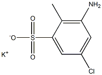 3-Amino-5-chloro-2-methylbenzenesulfonic acid potassium salt 结构式