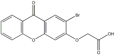 (9-Oxo-2-bromo-9H-xanthen-3-yloxy)acetic acid Struktur