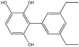 3-(3,5-ジエチルフェニル)ベンゼン-1,2,4-トリオール 化学構造式