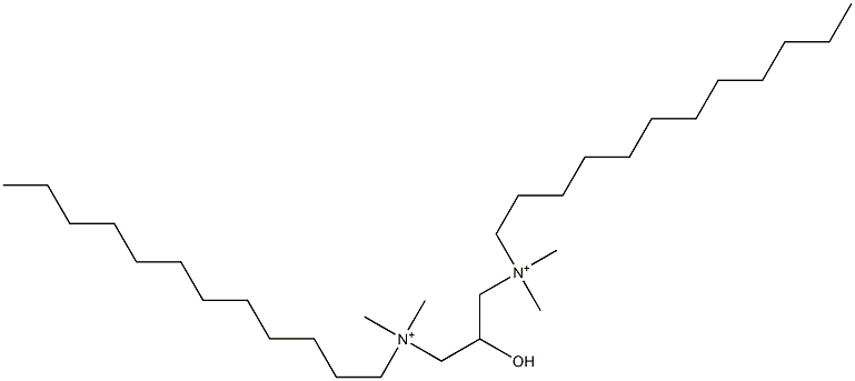 N,N'-(2-Hydroxy-1,3-propanediyl)bis(dodecyldimethylaminium) Structure