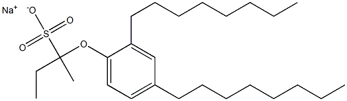 2-(2,4-Dioctylphenoxy)butane-2-sulfonic acid sodium salt,,结构式