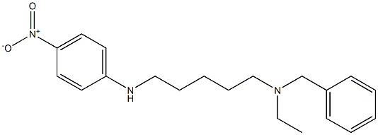 N-エチル-N-ベンジル-N'-(4-ニトロフェニル)ペンタン-1,5-ジアミン 化学構造式