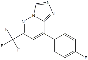 6-(Trifluoromethyl)-8-(4-fluorophenyl)-1,2,4-triazolo[4,3-b]pyridazine,,结构式