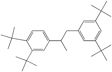 2-(3,4-Di-tert-butylphenyl)-1-(3,5-di-tert-butylphenyl)propane Struktur