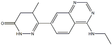 4,5-Dihydro-5-methyl-6-(4-ethylaminoquinazolin-7-yl)pyridazin-3(2H)-one Structure