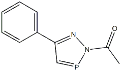 5-Phenyl-2-acetyl-2H-1,2,3-diazaphosphole Struktur