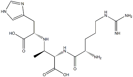 (2S,3R)-2-[(L-Arginyl)amino]-3-[[(1S)-2-(1H-imidazol-4-yl)-1-carboxyethyl]amino]butyric acid,,结构式