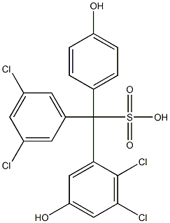 (3,5-Dichlorophenyl)(2,3-dichloro-5-hydroxyphenyl)(4-hydroxyphenyl)methanesulfonic acid Structure