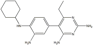 2,4-Diamino-6-ethyl-5-(3-amino-4-(cyclohexylamino)phenyl)pyrimidine