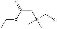 2-[Dimethyl(chloromethyl)silyl]acetic acid ethyl ester 结构式