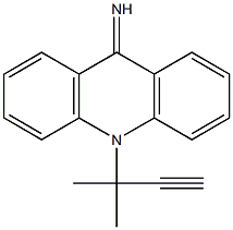 9,10-Dihydro-10-(1,1-dimethyl-2-propynyl)acridin-9-imine 结构式