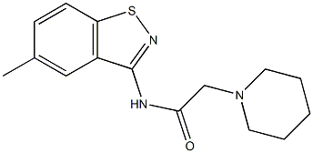 N-(5-Methyl-1,2-benzisothiazol-3-yl)-2-(1-piperidinyl)acetamide Structure