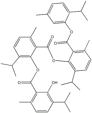 3-Isopropyl-6-methyl-2-[3-isopropyl-6-methyl-2-(2-hydroxy-3-isopropyl-6-methylbenzoyloxy)benzoyloxy]benzoic acid (2-isopropyl-5-methylphenyl) ester