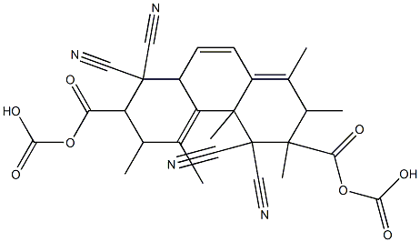  1,5-Dimethyl-4,4,8,8-tetracyano-2,3,4,4a,6,7,8,8a-octahydrophenanthrene-3,3,7,7-tetracarboxylic acid tetramethyl ester