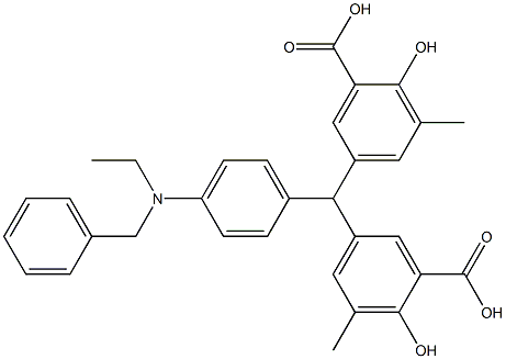 5,5'-[4-[Benzyl(ethyl)amino]benzylidene]bis[3-methylsalicylic acid] 结构式