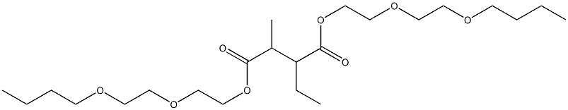 2-Ethyl-3-methylsuccinic acid bis[2-(2-butoxyethoxy)ethyl] ester Struktur