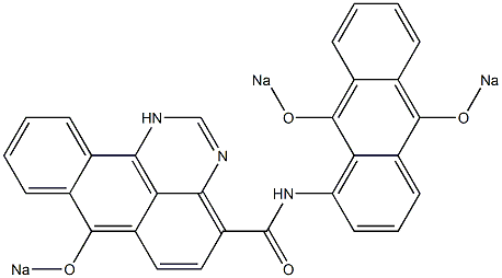 N-[9,10-Di(sodiooxy)-1-anthryl]-7-sodiooxy-1H-benzo[e]perimidine-4-carboxamide 结构式