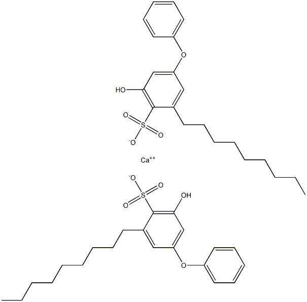 Bis(5-hydroxy-3-nonyl[oxybisbenzene]-4-sulfonic acid)calcium salt Struktur