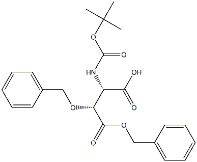(2S,3R)-3-(Benzyloxy)-2-(tert-butoxycarbonylamino)succinic acid 1-hydrogen 4-benzyl ester Structure