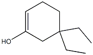 5,5-ジエチル-1-シクロヘキセン-1-オール 化学構造式
