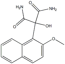 2-(2-メトキシ-1-ナフチル)-2-ヒドロキシマロンアミド 化学構造式