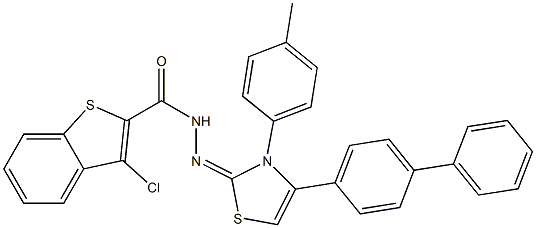 3-Chloro-N'-[(3-(4-methylphenyl)-4-(1,1'-biphenyl-4-yl)-2,3-dihydrothiazol)-2-ylidene]benzo[b]thiophene-2-carbohydrazide|