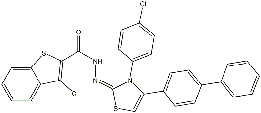 3-Chloro-N'-[(3-(4-chlorophenyl)-4-(1,1'-biphenyl-4-yl)-2,3-dihydrothiazol)-2-ylidene]benzo[b]thiophene-2-carbohydrazide