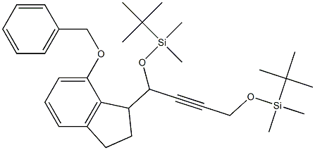  2,3-Dihydro-7-benzyloxy-1-[1,4-bis(tert-butyldimethylsilyloxy)-2-butynyl]-1H-indene