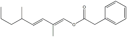 Phenylacetic acid 2,5-dimethyl-1,3-octadienyl ester Structure