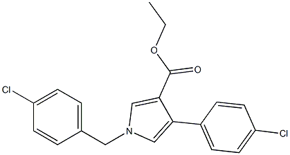 1-(4-クロロベンジル)-4-(4-クロロフェニル)-1H-ピロール-3-カルボン酸エチル 化学構造式