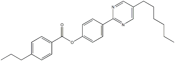 4-Propylbenzoic acid 4-(5-hexylpyrimidin-2-yl)phenyl ester Structure