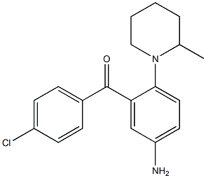 5-Amino-4'-chloro-2-(2-methyl-1-piperidinyl)benzophenone,,结构式