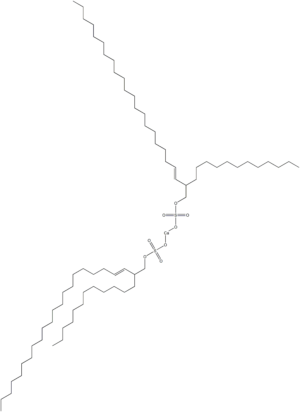 Bis(2-dodecyl-3-tricosenyloxysulfonyloxy)calcium Structure