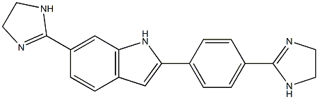  6-[(4,5-Dihydro-1H-imidazol)-2-yl]-2-[4-[(4,5-dihydro-1H-imidazol)-2-yl]phenyl]-1H-indole