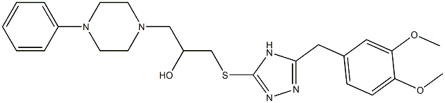 1-[[5-(3,4-Dimethoxybenzyl)-4H-1,2,4-triazol-3-yl]thio]-3-(4-phenylpiperazino)-2-propanol