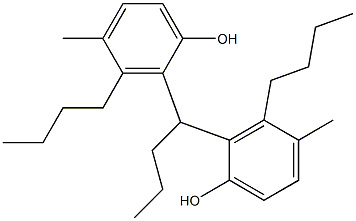 2,2'-Butylidenebis(3-butyl-4-methylphenol) Structure