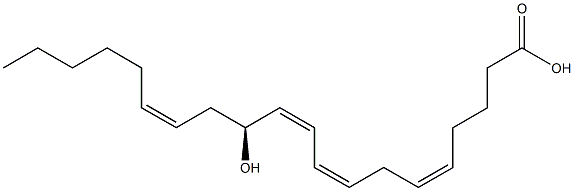 (5Z,8Z,10Z,12S,14Z)-12-Hydroxy-5,8,10,14-icosatetraenoic acid Structure