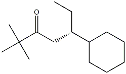 [S,(+)]-5-Cyclohexyl-2,2-dimethyl-3-heptanone Structure