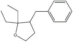 2,2-Diethyl-3-phenylmethyltetrahydrofuran,,结构式