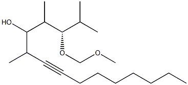 2-メチル-1-[(2S)-1,3-ジメチル-2-メトキシメトキシブチル]-3-ウンデシン-1-オール 化学構造式