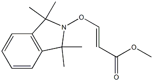 (E)-3-[(1,1,3,3-テトラメチル-2,3-ジヒドロ-1H-イソインドール)-2-イルオキシ]プロペン酸メチル 化学構造式