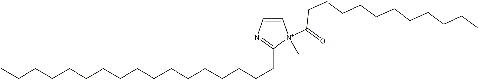 2-Heptadecyl-1-methyl-1-dodecanoyl-1H-imidazol-1-ium,,结构式