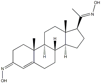 (3Z,20E)-Progesterone dioxime Structure