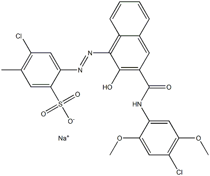  4-Chloro-2-[3-(4-chloro-2,5-dimethoxyphenylcarbamoyl)-2-hydroxy-1-naphtylazo]-5-methyl-1-benzenesulfonic acid sodium salt